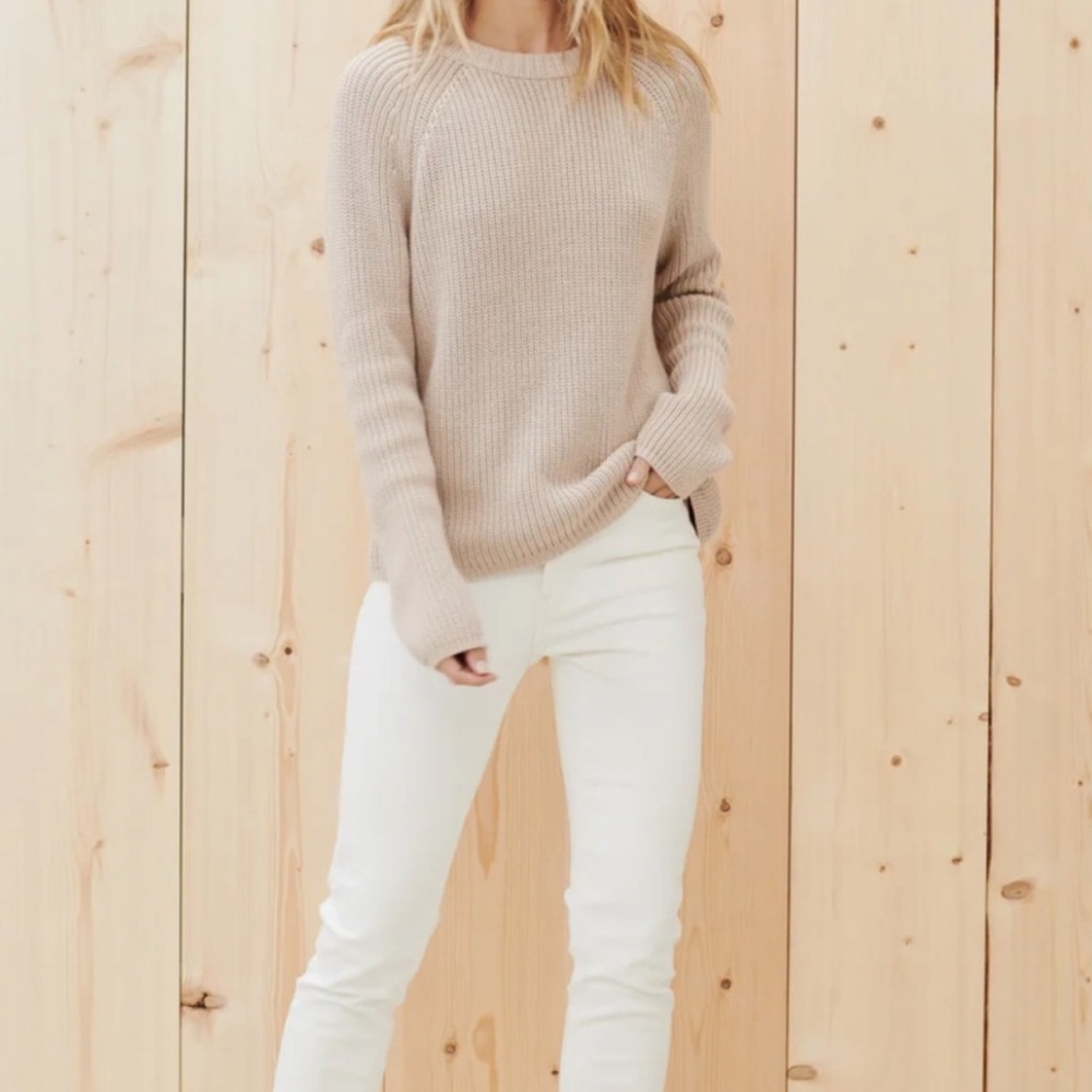 Jenni Kayne Tan Crew Neck Sweater